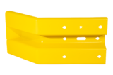 Endestykker B-profil Gul m.L. 490mm. Lang - Støttestolpe bagside