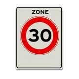 Trafikskilte A1-30-ZB 30 km zone