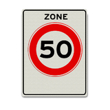 Trafikskilte A1-50-ZB 50 km zone