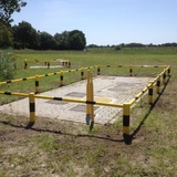 Gennemkørselssikring ø114 i ø159 mm på betongulv